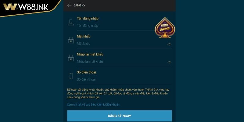Hướng dẫn đăng ký W88