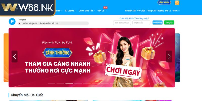 Trải nghiệm sòng bài trực tuyến chất lượng tại Fun88